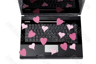 Laptop And Hearts