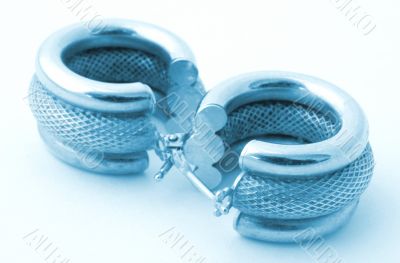 earrings in blue