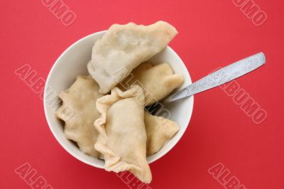 bowl of traditional Polish dumplings