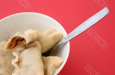 bowl of traditional Polish dumplings