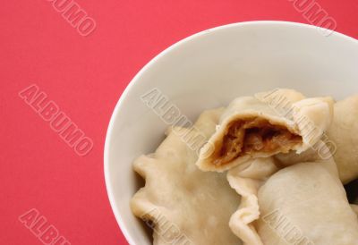bowl of traditional Polish dumplings
