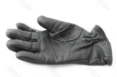black leather glove