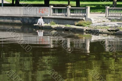 Embankment of Pregolya river