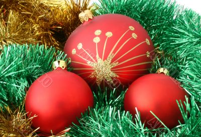 colorful christmas balls