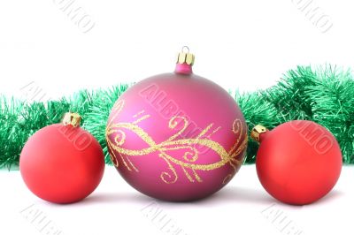 colorful christmas balls