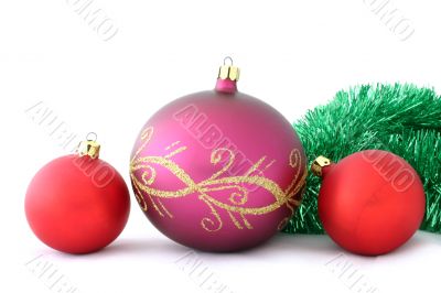 colorful christmas balls