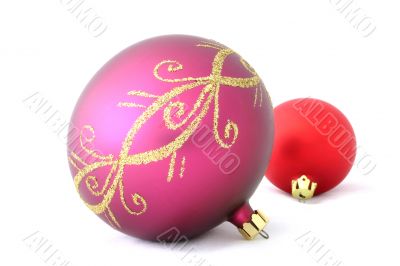 colorful christmas balls