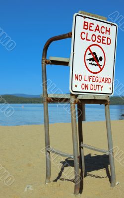 beach closed