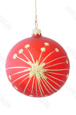 red christmas ball - isolated