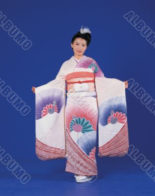 Japanese Woman near Stairs