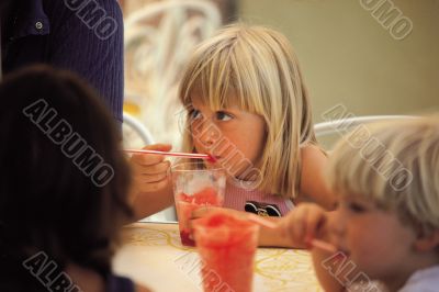 Children with Dessert