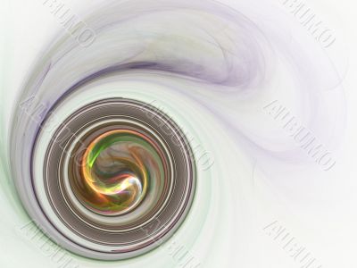 Swirling Six against White