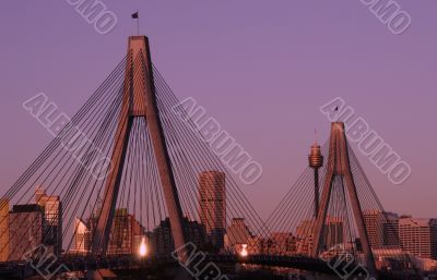 Anzac Bridge In Evening Light
