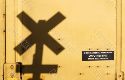 Railroad Crossing Sign Shadow