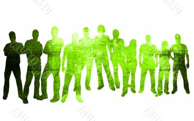 textures style of people silhouettes