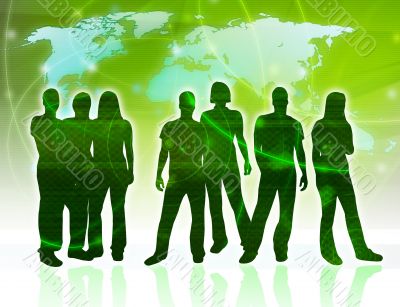 textures style of people silhouettes