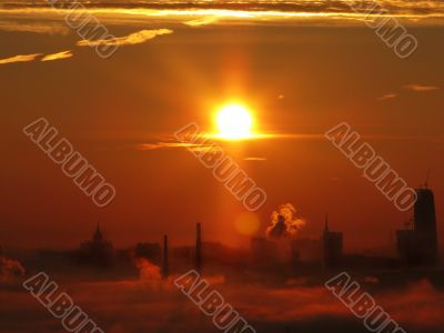 City sunset