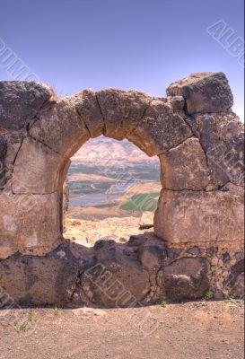 Galilee landscape - old crusaiders castle