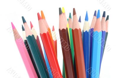 Colored Pencils isolated on white