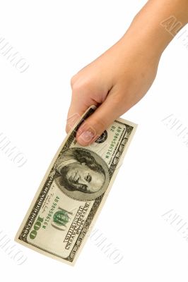 hand with dollar