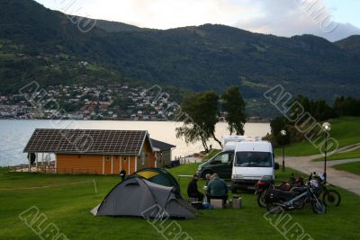 camping near norway Fjord