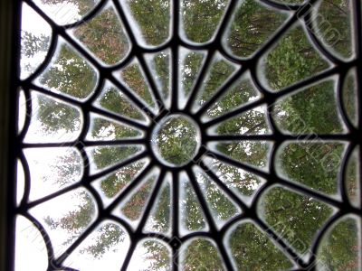 spiderweb stained glass