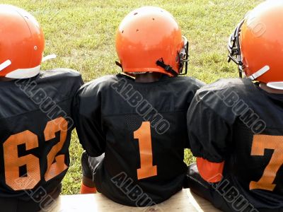 football - little league players