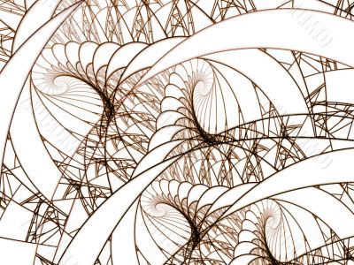 Crochet Spirals against White