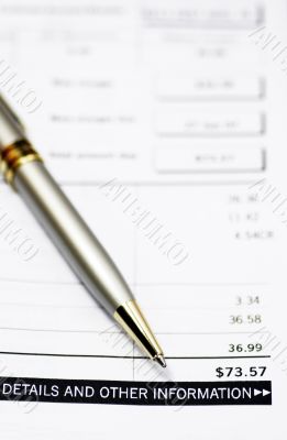 Pen On Invoice