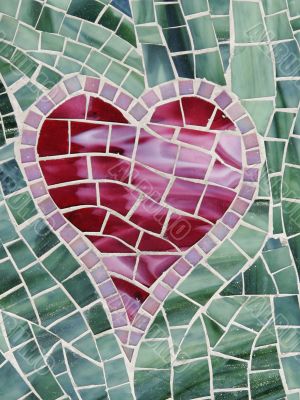 Heart Mosaic Background