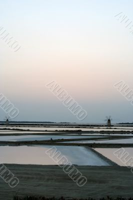 Windmill around Trapani in Sicily