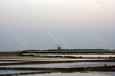 Windmill around Trapani in Sicily