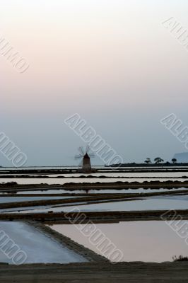 Windmill around Trapani in Sicily