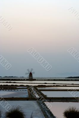 Windmill around Trapani in Sicily