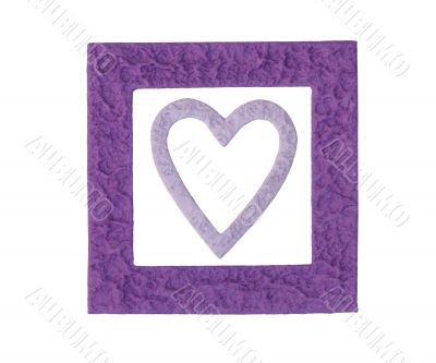Purple Frame And Heart