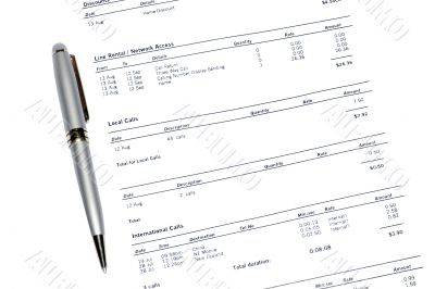 Pen On Phone Bill