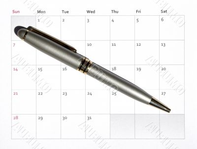 Pen On Calendar