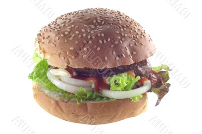 hamburger isolated on white