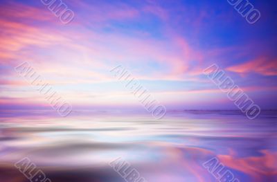 abstract ocean and sunset