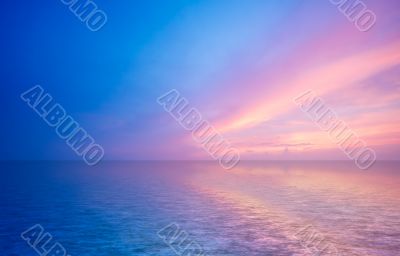 abstract ocean and sunset