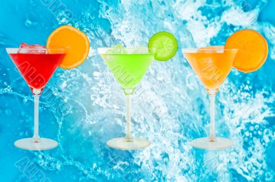 colorful cocktails