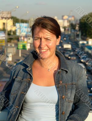 Portrait on a sunset