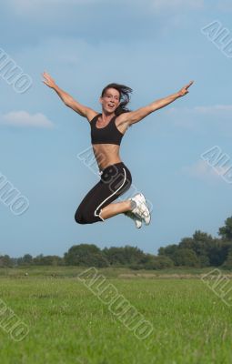 woman jumping