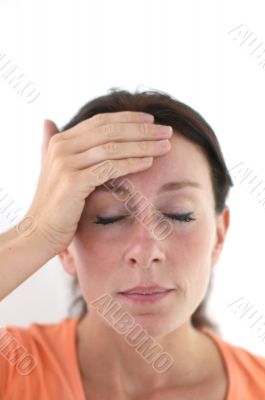 woman with headache