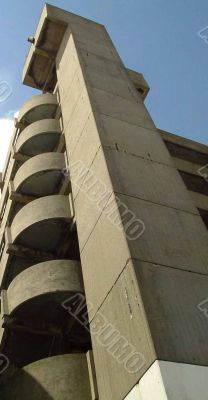 Spiral ramp on multi storey car park