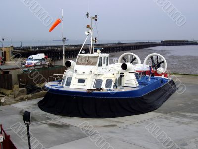 hovercraft at landing stage