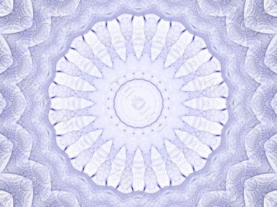 Denim Mandala against White