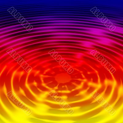 Rainbow Waves Abstract