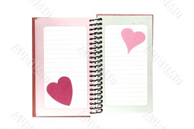 Blank Paper Notepad With Hearts