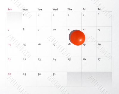 Deadline - Small Magnet On Calendar